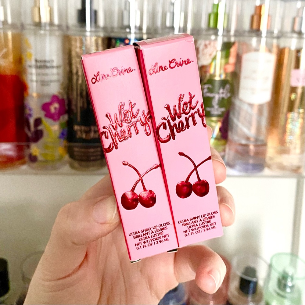 Set of 2 Lime Crime Wet Cherry Lip Glosses